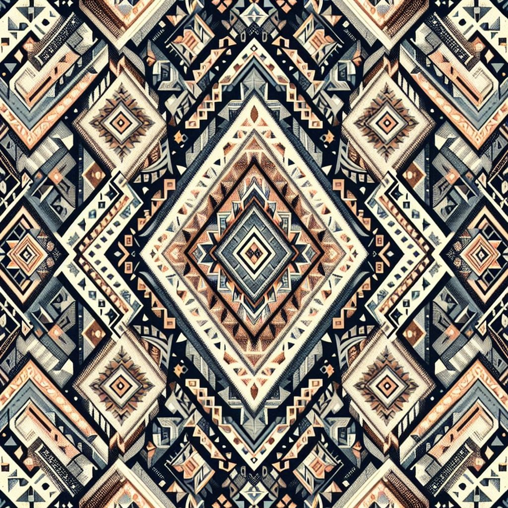 diamond tribal pattern upholstery fabric