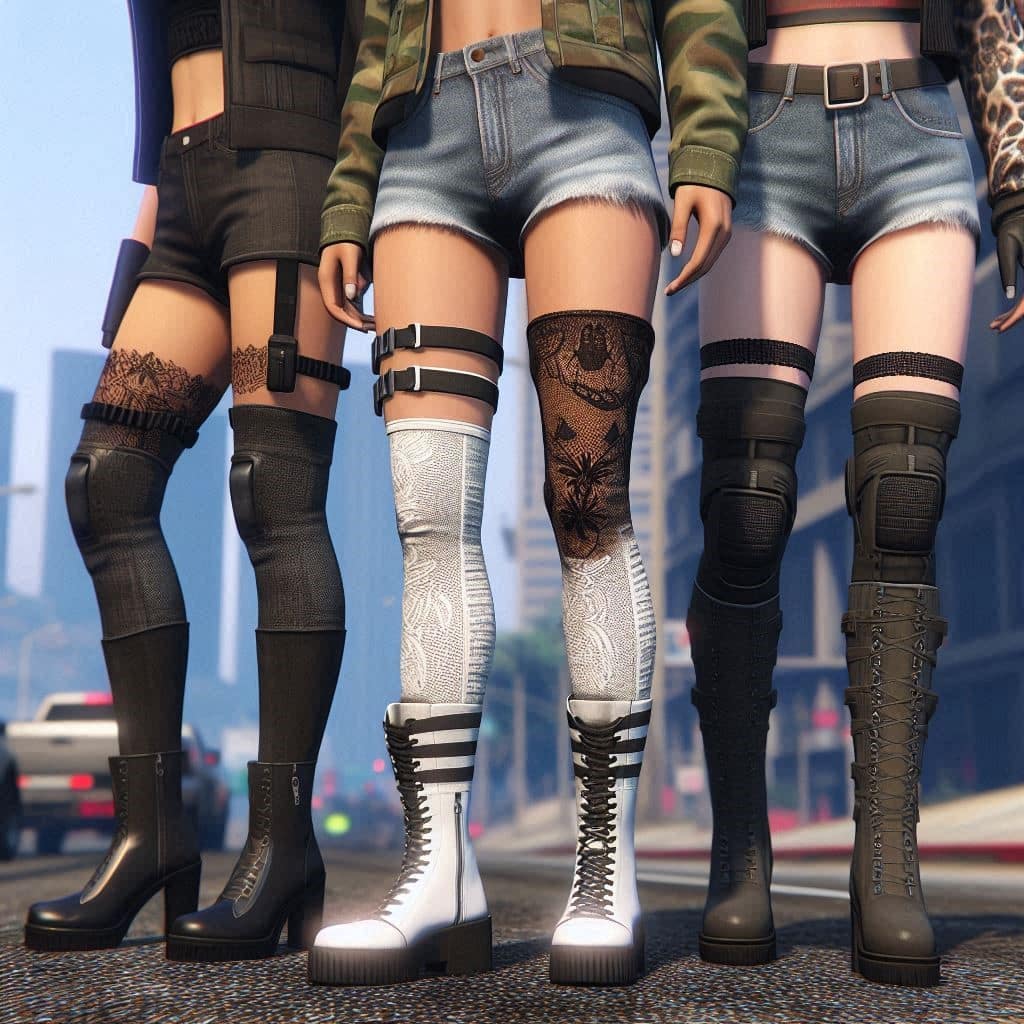 gta 5 mp clothes mod knee high boots